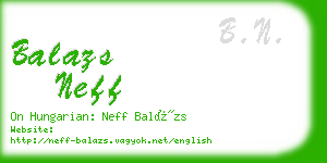 balazs neff business card